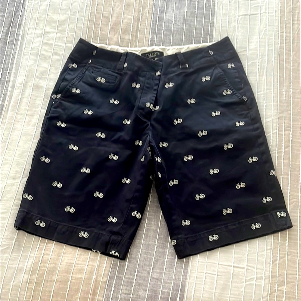 Talbots Bermuda Shorts with Bicycle Print